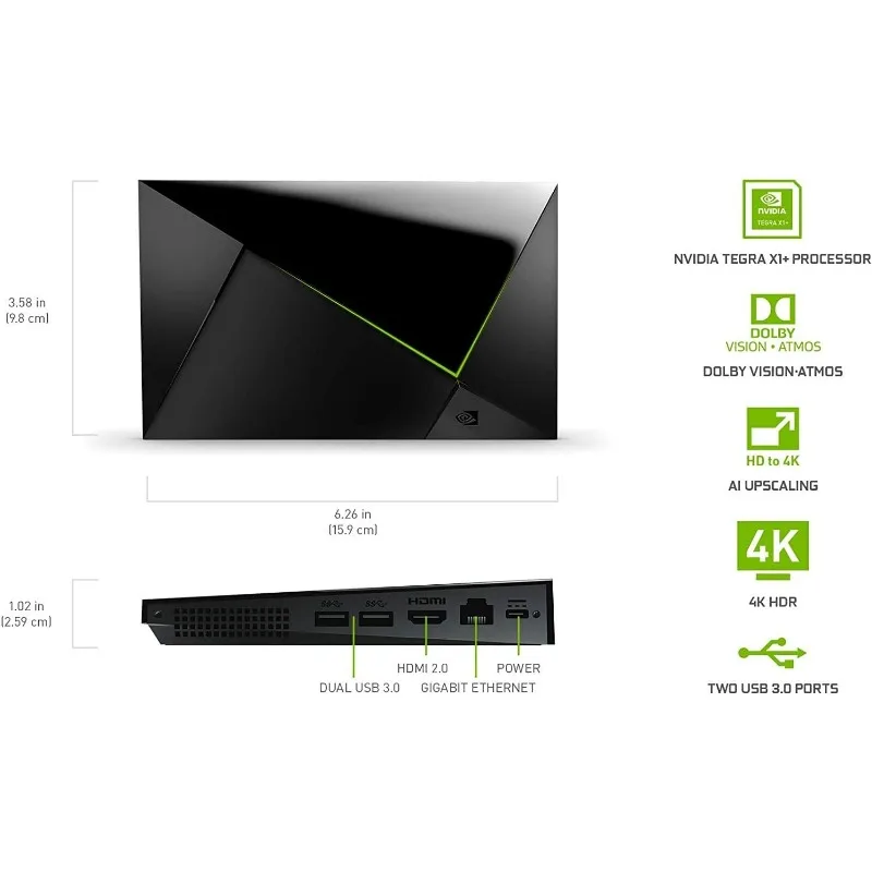 SHIELD Android TV Pro Streaming Media Player; 4K HDR movies, live sports, Dolby Vision-Atmos