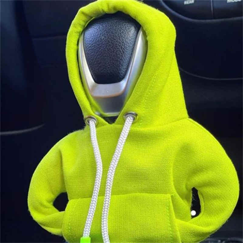 Botão de mudança de engrenagem com capuz poleron mudança de velocidade alavanca moletom capa de mudança de engrenagem do carro com capuz caixa de velocidades do carro para alavanca de engrenagem do carro