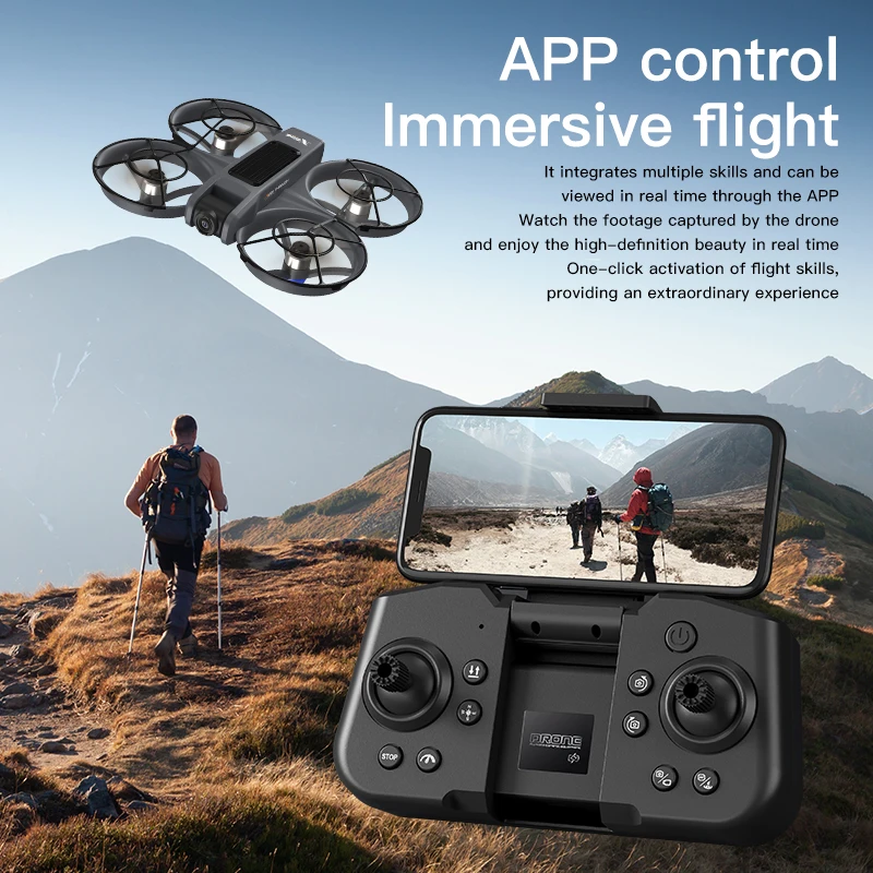 Novo x226 mini drone rc com câmera dupla profissional 8k hd 6 eixos modo sem cabeça 360 voar remoto quadcopter meninos crianças presente drones