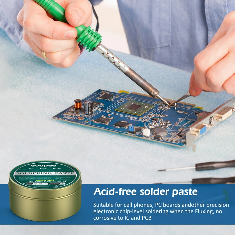 eoopee Solder Paste Rosin Flux Lead-free Welding Flux Iron Repair Welding Paste Soldering Tin Soldering Oil Soldering Flux