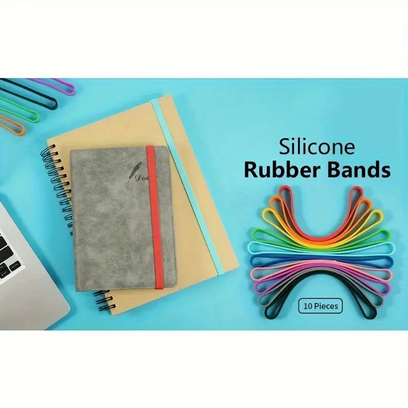 Grandi elastici in silicone Fasce elastiche per avvolgere in gomma Fasce extra large per notebook Ufficio Attrezzatura da esterno Regali Elastico da imballaggio