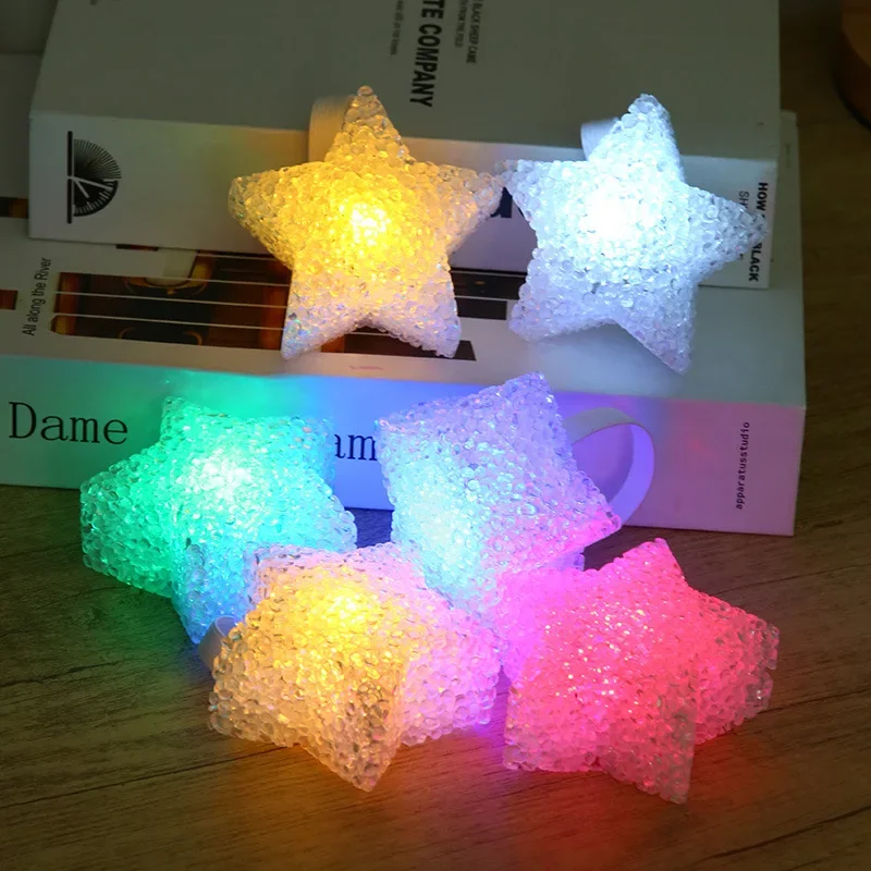 Veilleuse LED en forme d'étoile en acrylique, bande lumineuse anti-ald, lampe mignonne pour la performance de danse, accessoire photo sur scène