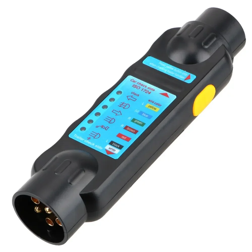 12V 7 Pin รถลากจูงเครื่องทดสอบ Trailer ปลั๊ก SOCKET เครื่องมือวินิจฉัย Caravan Towing TOW Bar สายไฟอุปกรณ์ทดสอบ