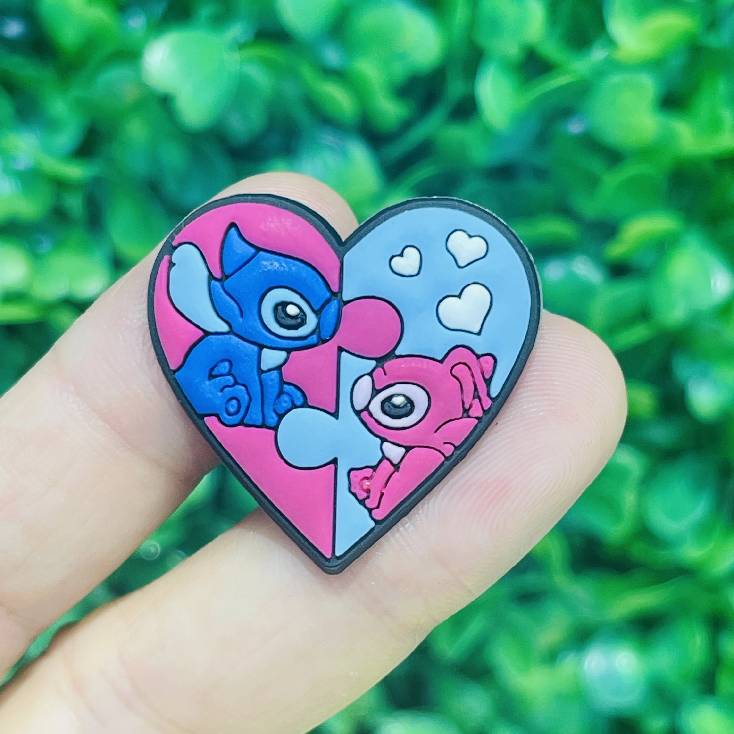 14-27pcs MINISO Stitch การ์ตูนรองเท้า Charms PVC DIY รองเท้าตกแต่งรองเท้าแตะอุปกรณ์เสริมสําหรับของขวัญเด็ก