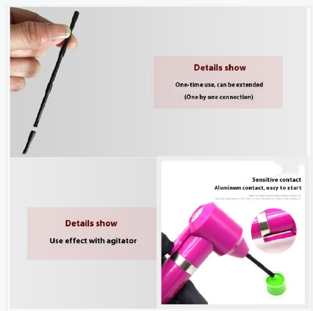 Mélangeur d'encre de tatouage – Dispositif professionnel de mélange de pigments, complet avec 100 baguettes de mélange