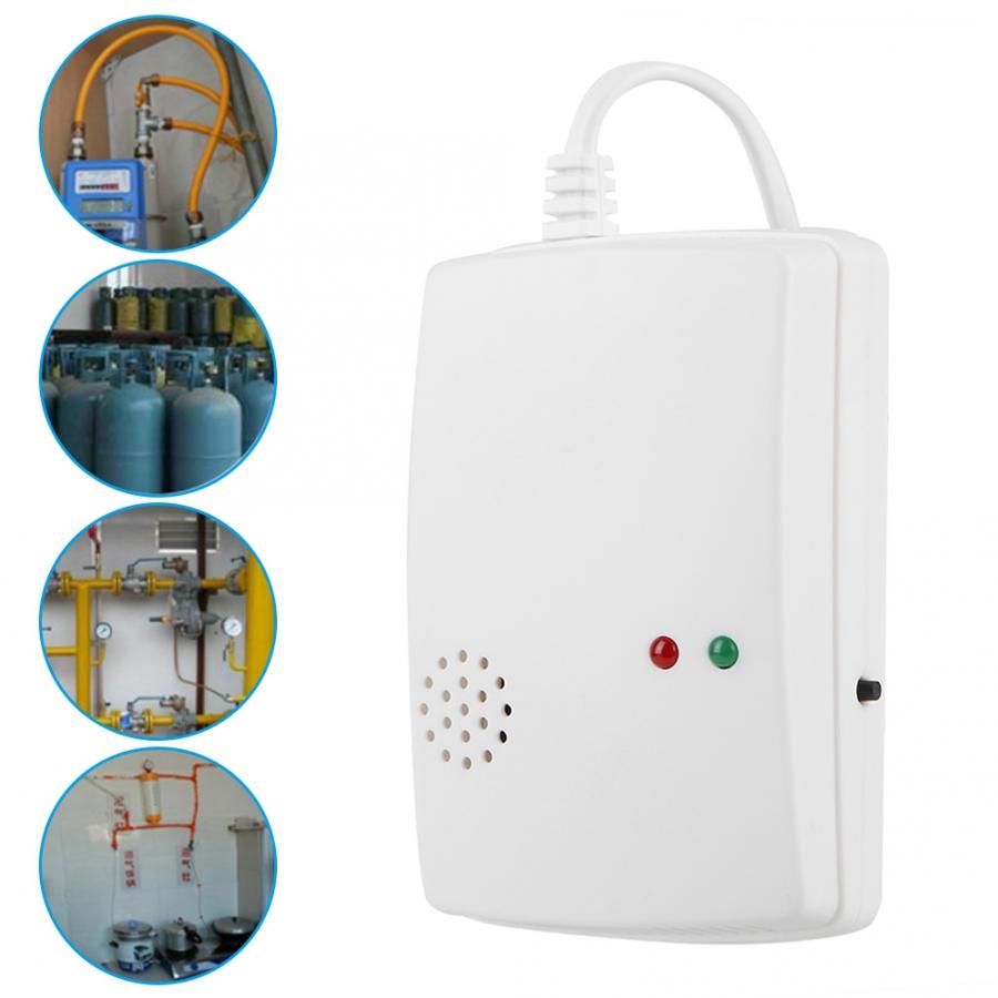 EU Plug 85dB Gas Leak Detector Combustible Propane Butane Methane Natural Gas Safety Alarm Sensor High Sensitive Warning