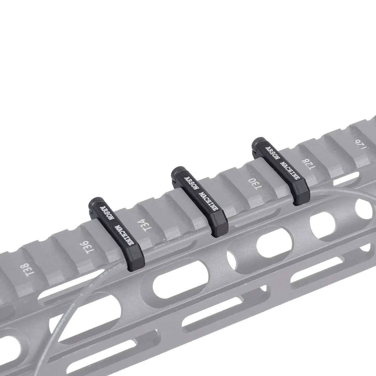 Pressostato tattico per luce Guide per cavi Picatinny in alluminio per torcia e clip per cavi per interruttori a nastro laser (nero)