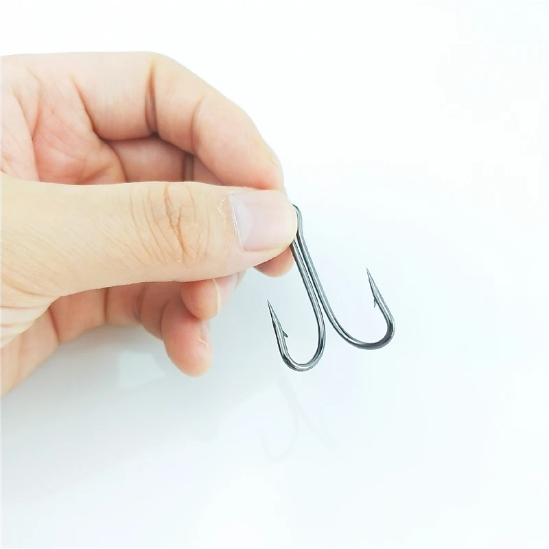 20 pçs com caixa de haste longa gancho duplo weedless gancho de pesca voar amarrando gancho duplo para gabarito baixo peixe equipamento de pesca