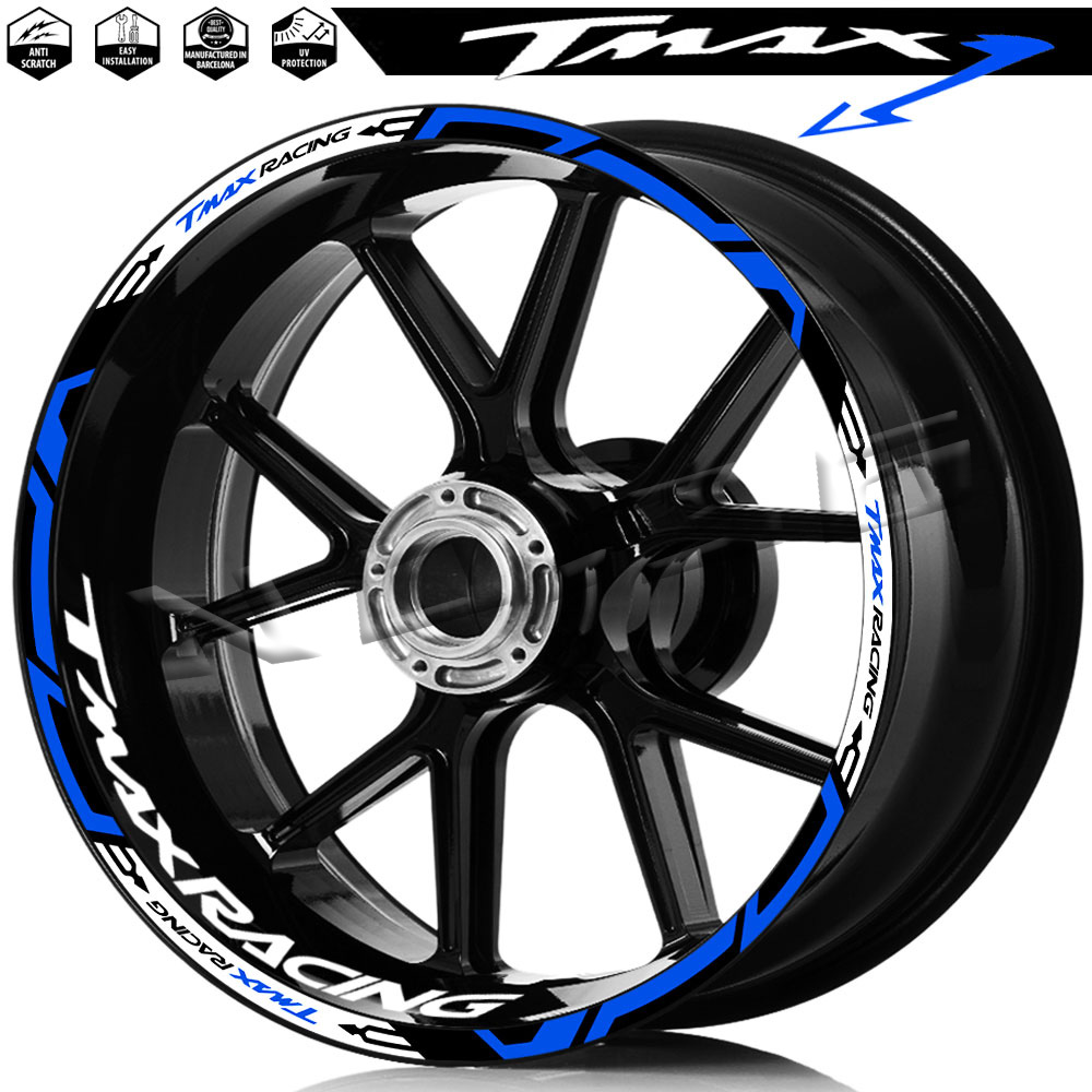 TMAX Reflective Motorcycle Wheel Rim Sticker Scooter Hub Stripe Tape Decal Accessori Waterproof For Tmax 500 530 560 2023