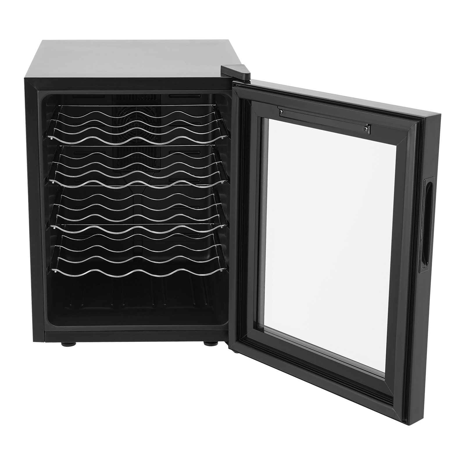 Elektrischer Weinkühler mit 20 Flaschen, 48 l, Mini-Kühlschrank mit gehärteter Glastür, 55 W, Getränkekühlschrank, 50,2 x 40 x 53 cm