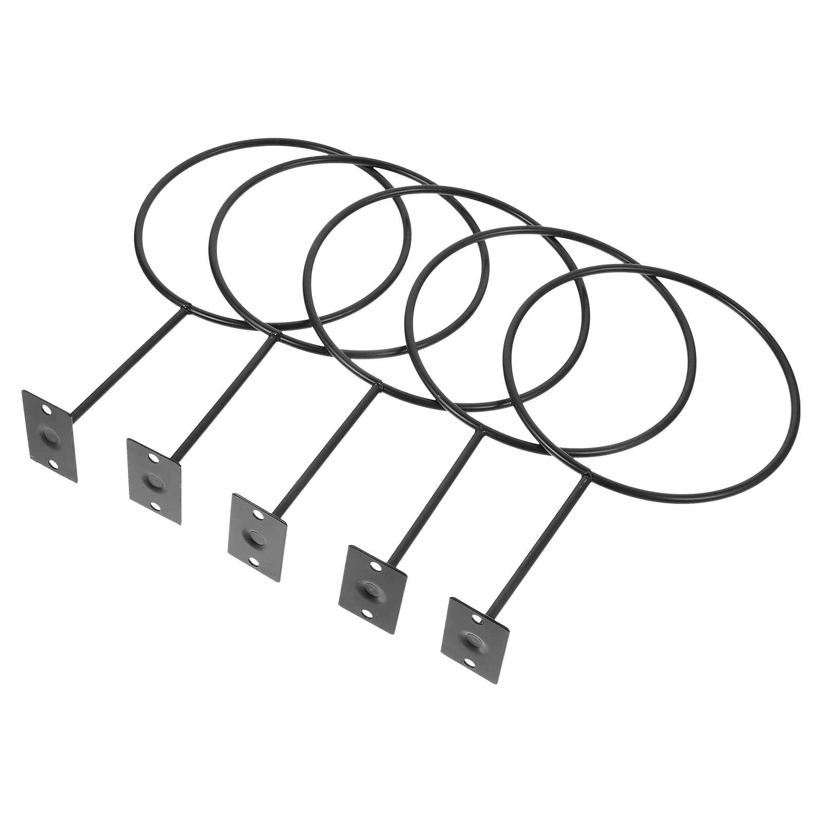 5Pcs Ball Storage Rack Wall Mounted Shelf Basketball Rack For Home Display Wall Ball Holders Stand With Screws