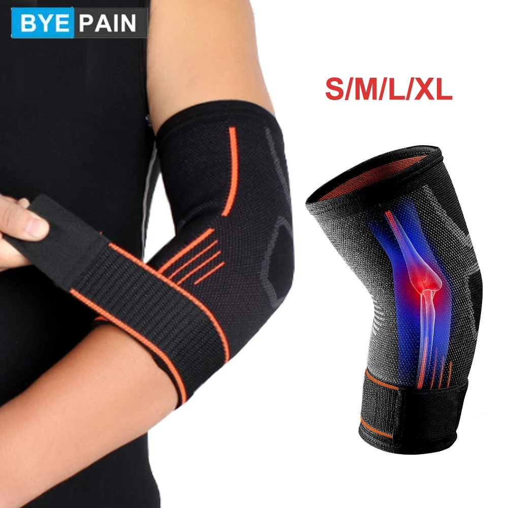 BYEPAIN 1 Cái Thể Dục Khuỷu Tay Nẹp Nén Hỗ Trợ Tay Cho Viêm Gân, Quần Vợt Khuỷu Tay, golf Điều Trị-Giảm Đau Nhức Xương Khớp