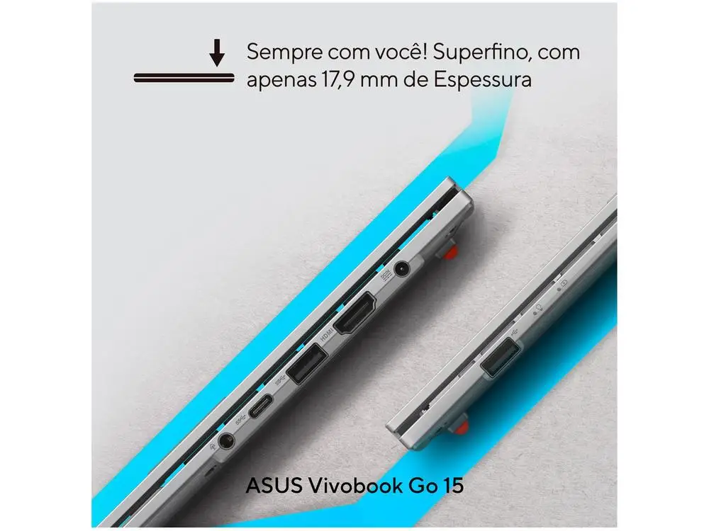 Notebook Asus Vivobook Go 15 Intel Core i3 N305 8GB RAM SSD 256GB Full HD Windows 11 E1504GA-NJ434W