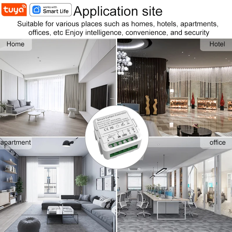 Módulo de interruptor de cortina inteligente Tuya WiFI Zigbee 3A para persiana enrollable Motor eléctrico sincronización trabajo por voz con Alexa Google Home