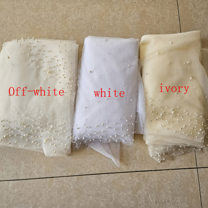 Bride Pearl Veil Woman Ivory White 2025 New Wedding Accessories 1.5m Wide One Floor Cathedral Velos de Noiva  custom made veil