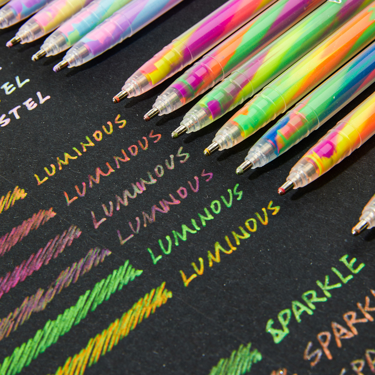 6/12/18pcs Glitter Gel Highlighter Pens Set - 1.2mm Vibrant Colors Smooth Writing Perfect for Journals DIY Crafts Greeting Cards