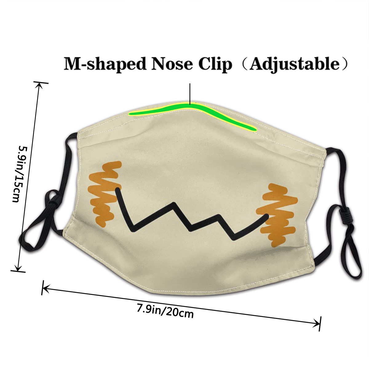 Mimikyu-mascarilla facial lavable, máscara moderna para la boca