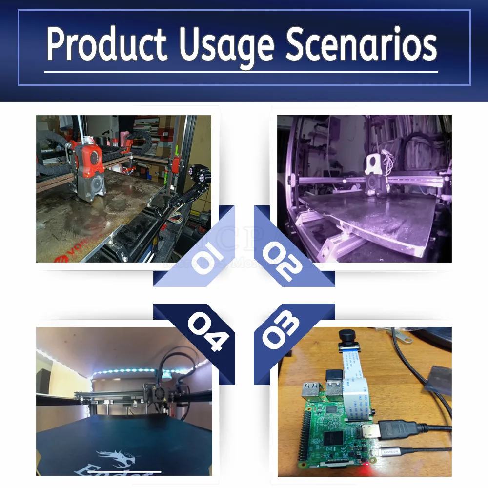 Módulo de cámara OV5647 para Raspberry Pi 3B 4B 3B + enfoque ajustable 120 130 200 160 grados 3,6 MM HD 5 millones de píxeles visión nocturna