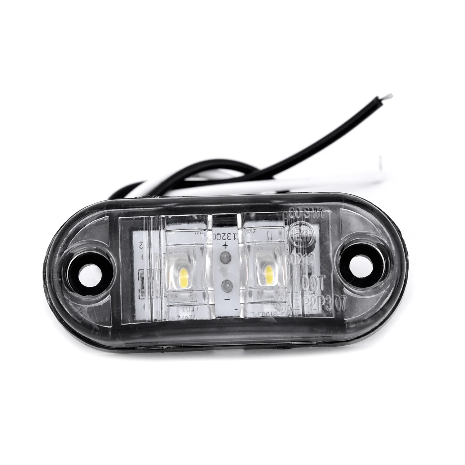 2 個セット ホワイト 12V LED 車のサイド マーカー - テール ライト 24V トレーラー - トラック ランプ LED クリアランス トレーラー キャラバン スカニア トラック用