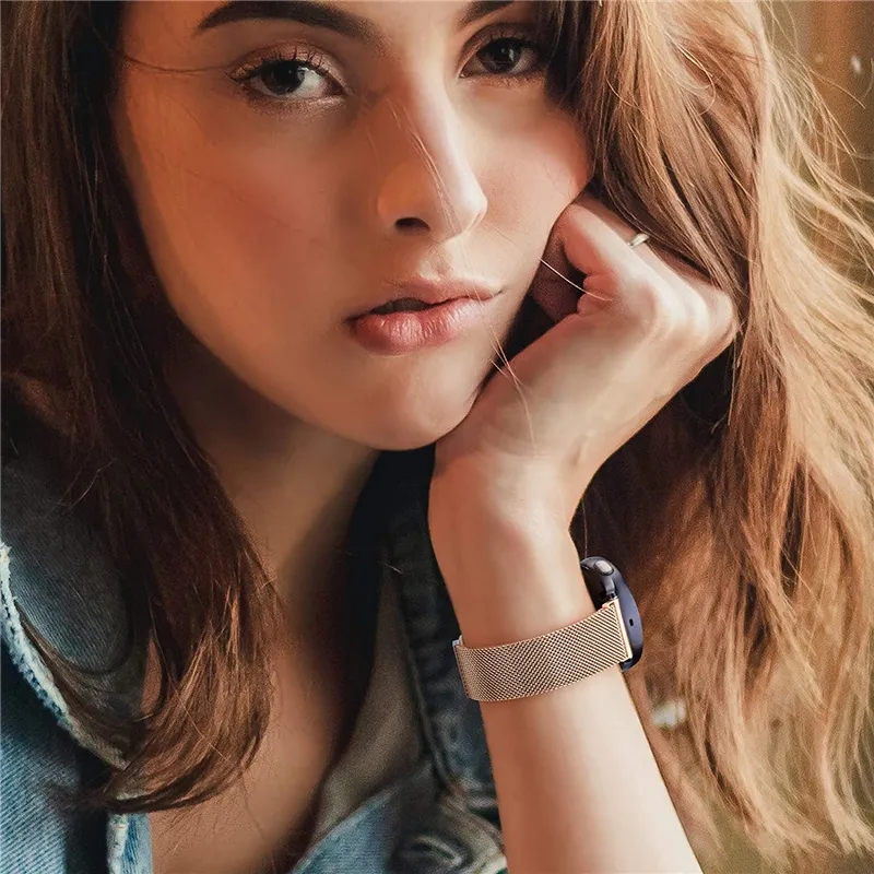 20 ミリメートル 22 ミリメートルミラネーゼループサムスンギャラクシー時計 6 5 ストラップ 44 ミリメートル 40 ミリメートル/5 プロ/4 6 クラシック/アクティブ 2 ブレスレット Huawei gt 2/3 プロバンド