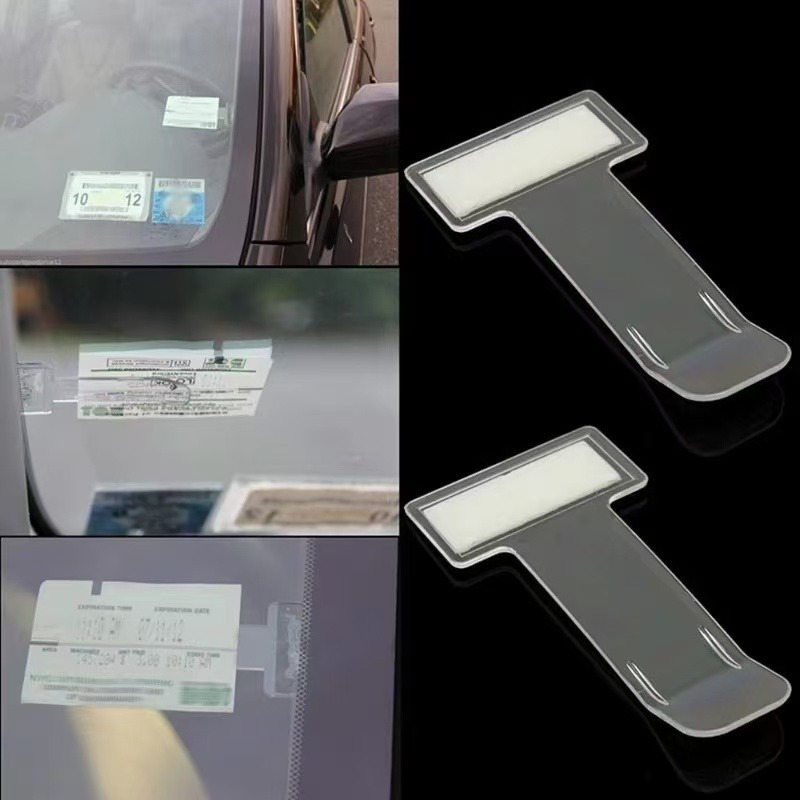 Samochodowy klips do biletu parkingowego na przednią szybę Uchwyt na bilet autobusowy na przednią szybę Plastikowe uniwersalne akcesoria samochodowe