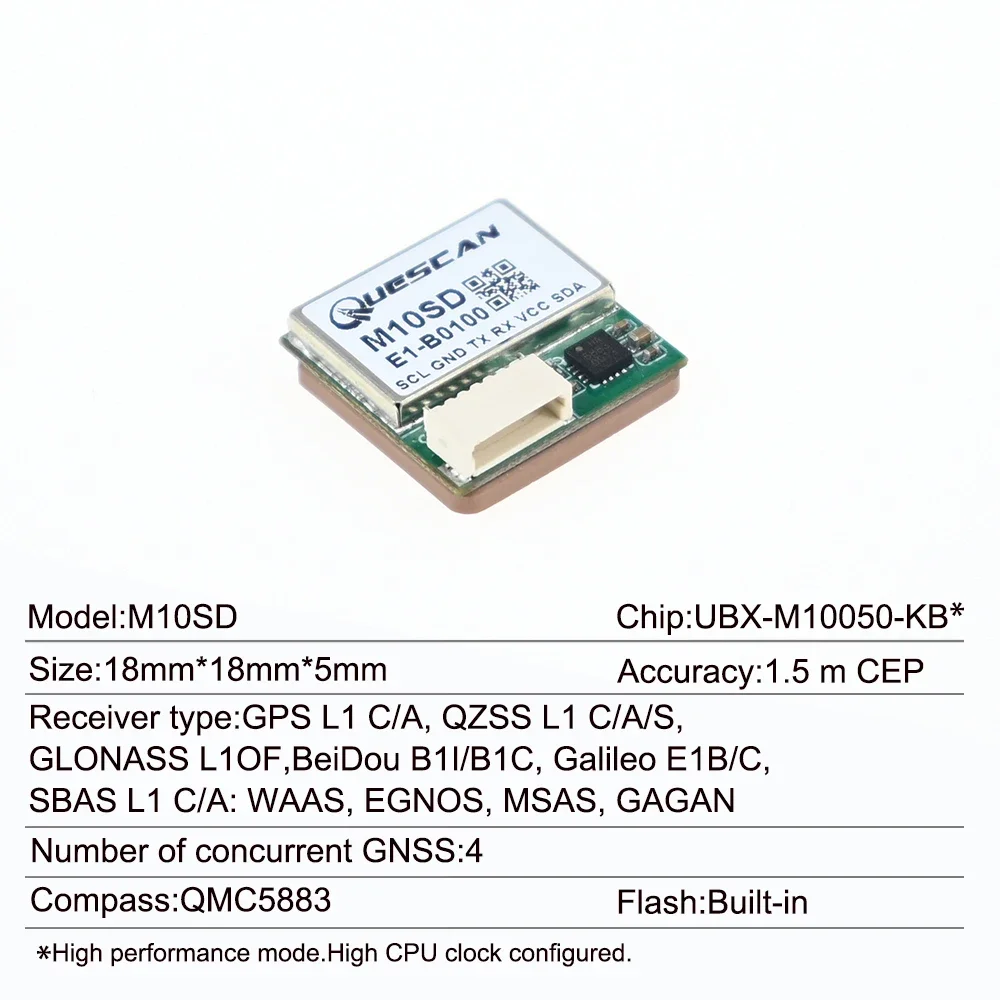 Módulo GPS para dron FPV M10 de 18 mm con brújula para INAV Ardupilot Betaflight Pixhawk F7 F405 F4 GPS GLONASS Galileo BeiDou