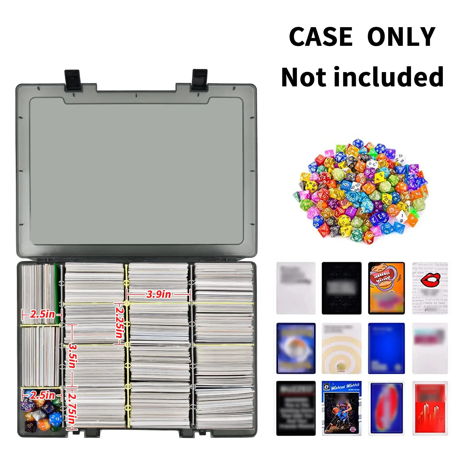 Trading Card Storage Box, 2300 + การ์ดเล่นกรณีผู้ถือใช้งานร่วมกับ PM TCG/สําหรับ Yugioh/สําหรับ CAH/สําหรับเฟส 10