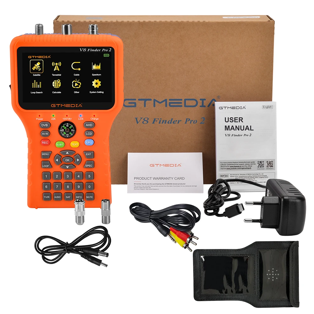 Inventor satélite do GTMEDIA-V8, DVB-S2X, S2, S, T2, T, C, MPEG-2, 4 H, H.264, H.265, bocado 10, 1080P HD, apoio IKS, inventor satélite