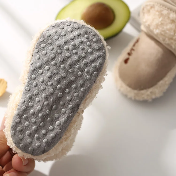 ถุงเท้าเด็กฤดูหนาวเด็กทารกเด็กผู้หญิง Booties Fluff Soft รองเท้าเด็กวัยหัดเดิน First Walkers Anti-SLIP WARM ทารกแรกเกิดรองเท้าเปล