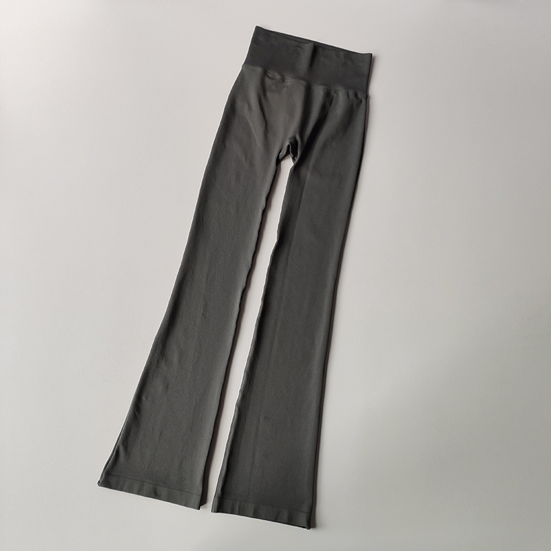 Compresión de cintura alta sin líneas incorrectas, Micro acampanado, ropa para Yoga al aire libre, pantalones elásticos sin costuras para Fitness, mallas de elevación