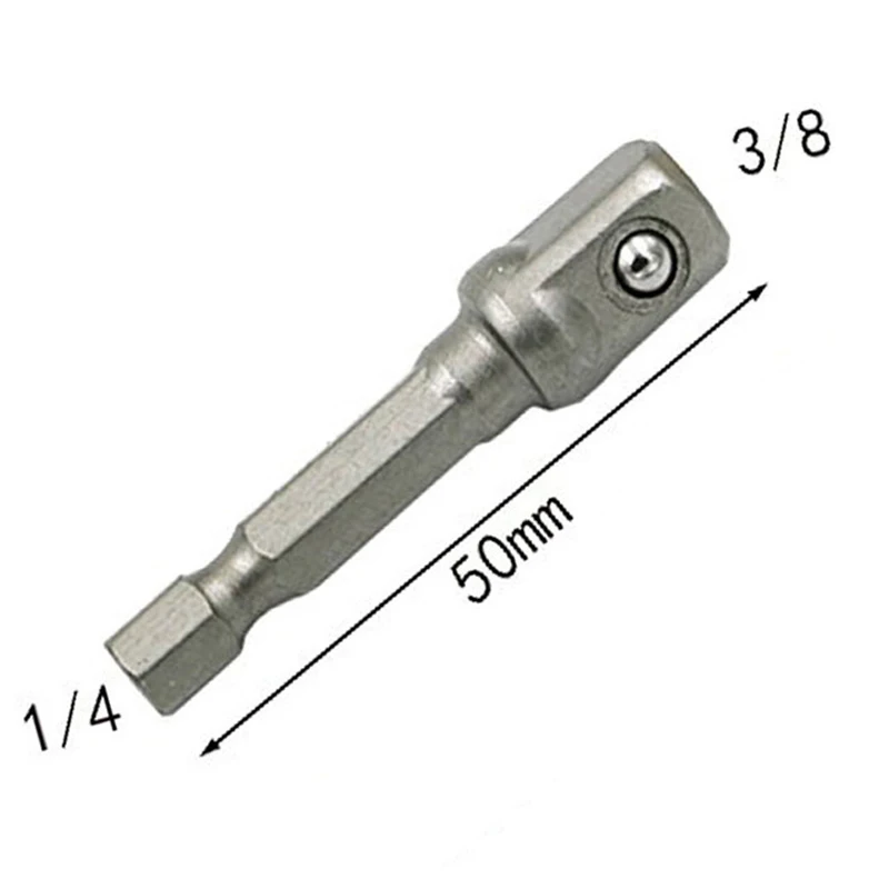 1/3 Máy Tính Tác Động Ổ Cắm Adapter 1/4 3/8 1/2 Inch Hạt Driver Ổ Cắm Chuôi Lục Giác Nối Dài Cho Tua Vít Tay Cầm dụng Cụ