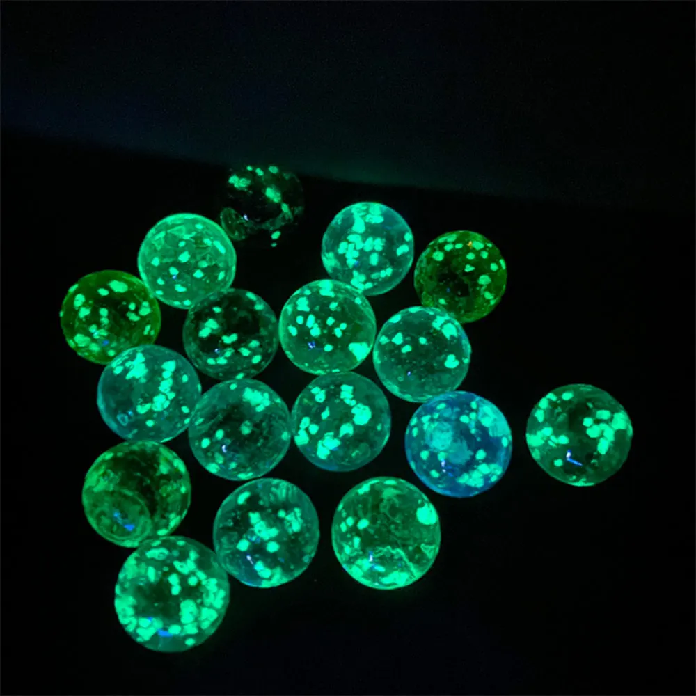 10 Cái/gói Dạ Quang Kính Bóng Đồ Chơi Trẻ Em 12Mm Kem Tay Cầm Game Pinball Máy Bò Viên Bi Nhỏ Pat Đồ Chơi Hạt