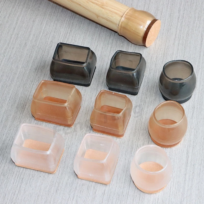 Mehrere Größen, Farbe, rutschfeste Stuhlabdeckung, Beinkappen, Gummifüße, Bodenschutzpolster, Beine für Möbel, selbstklebendes Filz, Heimdekoration