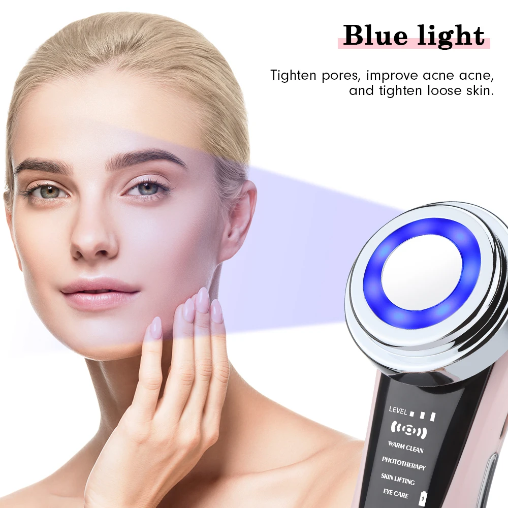 EMS 美顔器 LED 光療法音波イオン振動肌引き締めフェイスリフティング抗しわ美容機器スキンケアツール