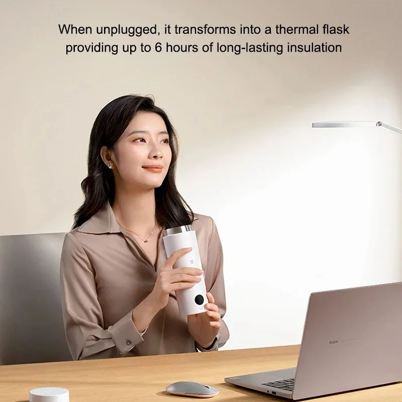 신제품 샤오미 미지아 휴대용 전기 주전자 2 보온컵 빠른 물 끓이기 350ml 스마트 온도 조절 보온 주전자 여행용 (중국)