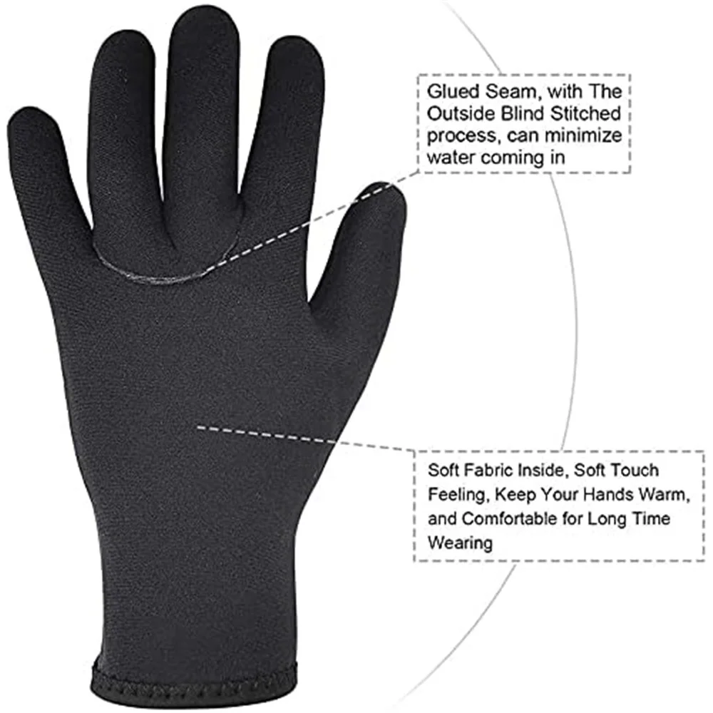 Guantes de buceo de neopreno de 3mm, resistentes a cortes, mantienen el calor para snorkel, remo, surf, kayak, canoa, pesca submarina, deportes acuáticos