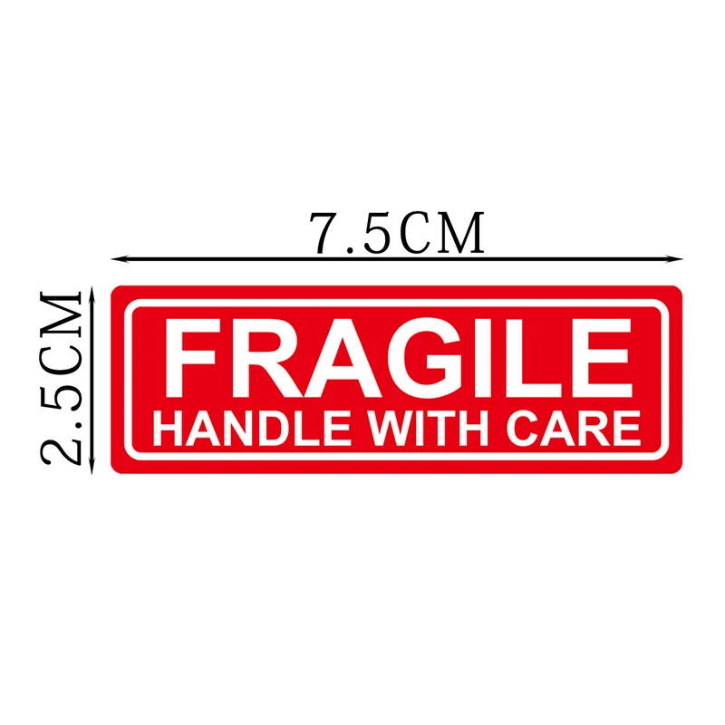 500PCS Fragile Stickers The Goods Please Handle With Care Warning Labels Packaging Box Mail Shipping Sticker For Courier Boxes