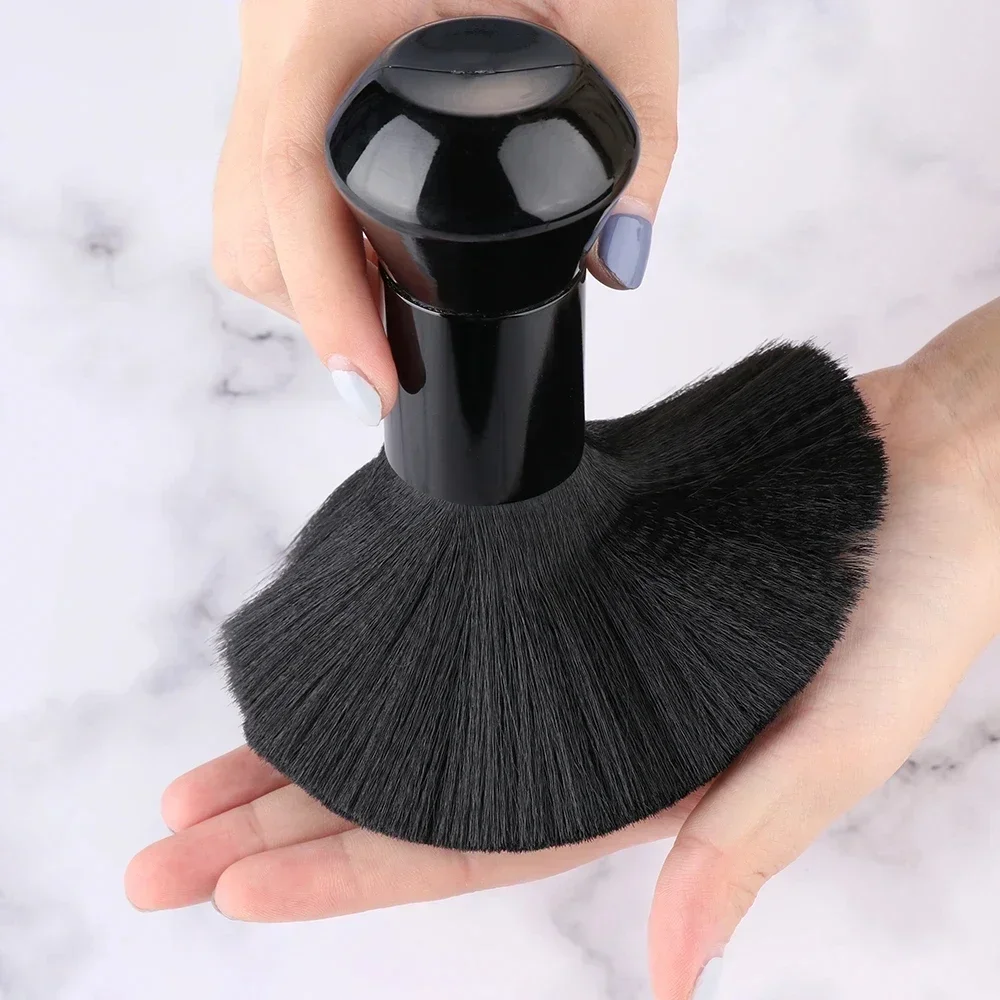 Brosse à cheveux noire pour salon de coiffure, plumeau de livres de balayage de cou, outils de coupe de cheveux, accessoires de barbier