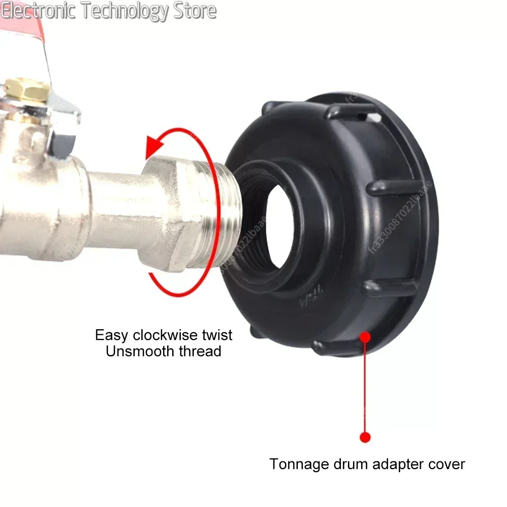 IBC Tank Wasserhahn Adapter S60X6 Grobgewinde Garten Schnellanschluss Wasserhahn Legierung Tank Wasserhahn 1/2'' 3/4'' 1000 Liter IBC Tank VentilFitting