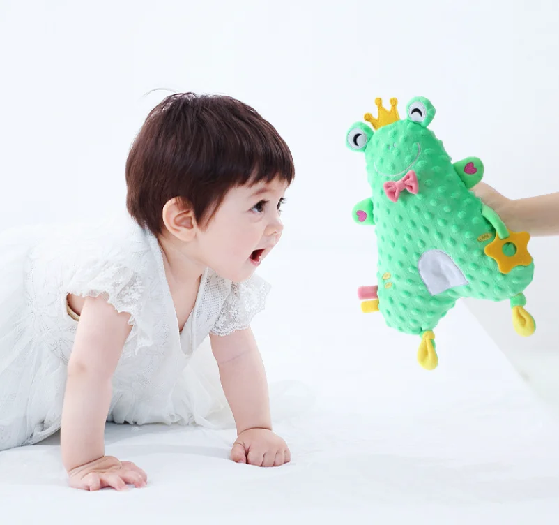 赤ちゃんのためのなだめるようなぬいぐるみ,なだめるような人形,寝台人形,ピンクのおもちゃ,0〜1歳