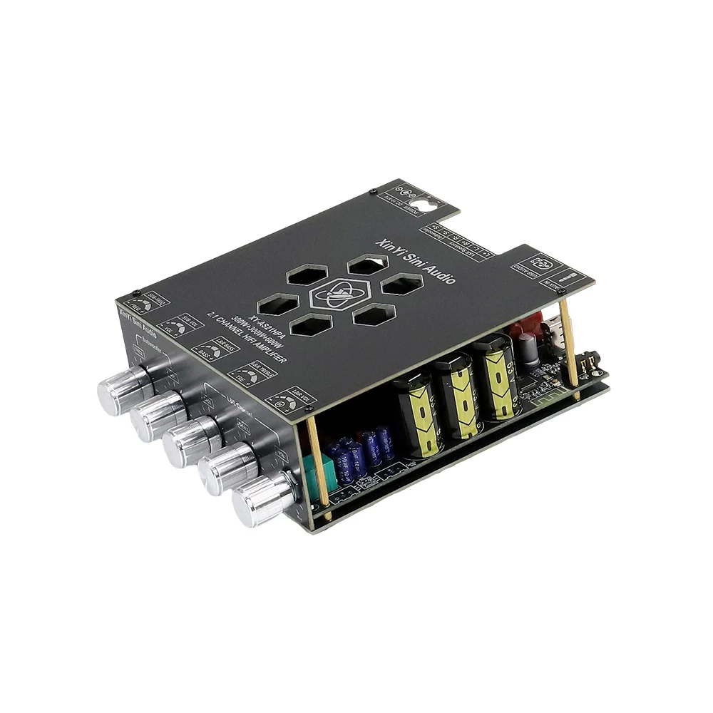 AS21 TPA3255  Bluetooth 5.2 2.1 Channel Power Audio Stereo Subwoofer Amplifier Board 300WX2+600W TREBLE Bass note tuning AMP