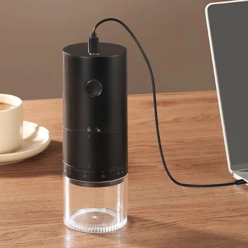 Molinillo de café eléctrico 2025, molinillo automático recargable, molinillo de café portátil con núcleo de cerámica