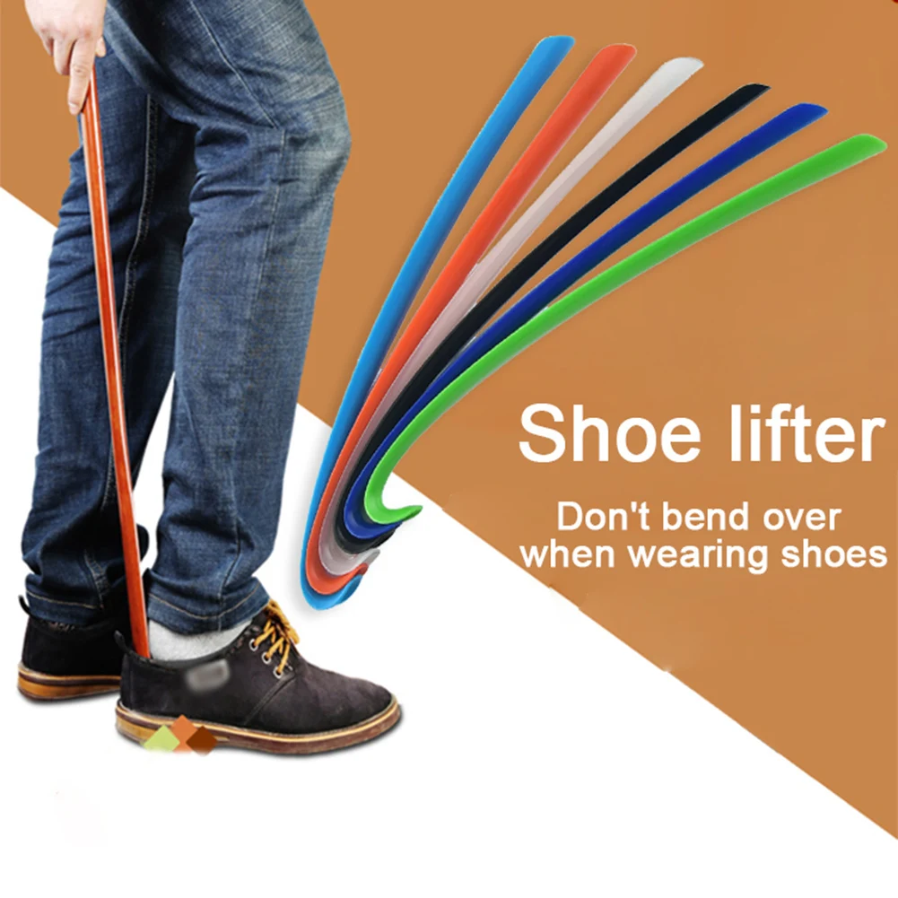 Plastic Extra Long Shoehorn Hotel Household Shoe Wearer Shoes Lifter Shoes Spoon Lazy Does Not Bend Shoe Draw Helper Shoe Spoon