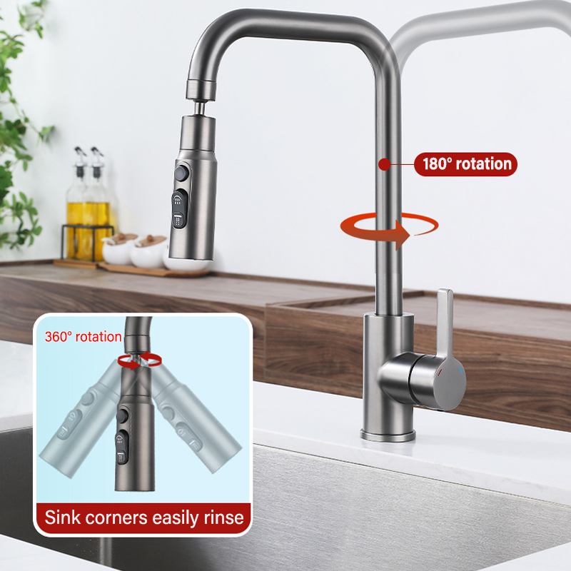 3 modi Keukenkraanverlenger Stimulerende spatpreventie 360 °   Draaibare kraan Water Saver Home Uitgebreide douchesproeifilter