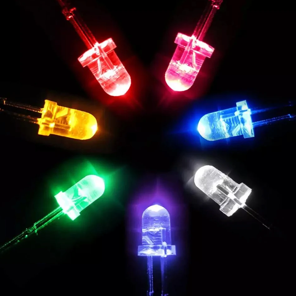 50PCS DIP 3mm 5mm Candle Led Flicker Orange Yellow Light Flickering Leds Flash Blink Led Diode Intermitente Light Lamp Flicker