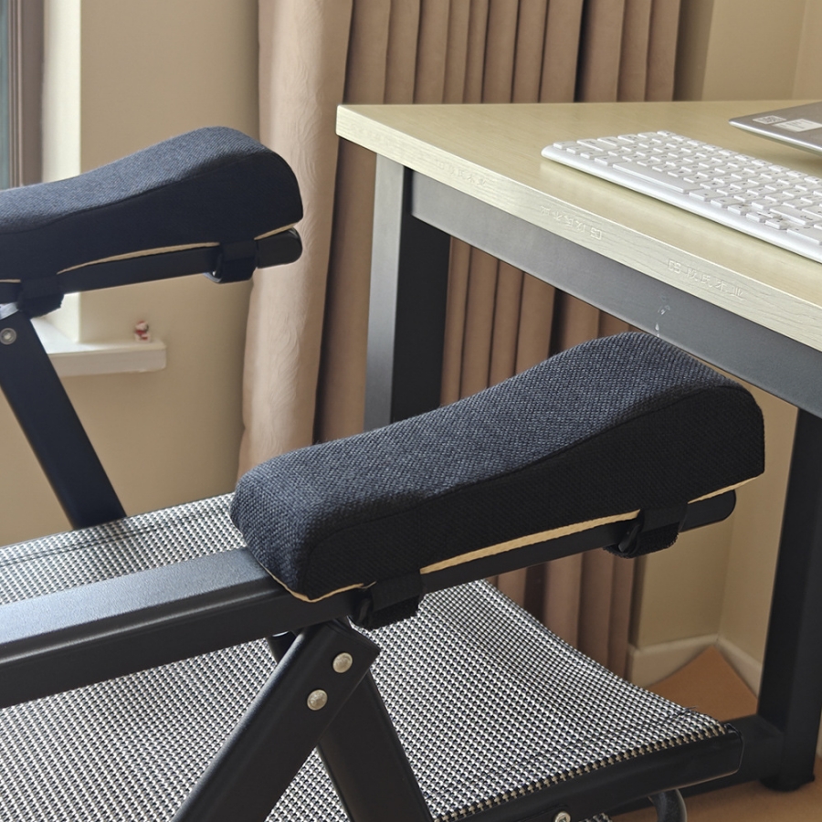 Set of 2 Memory Foam Armrest Cushions for Office/Wheelchair/Gaming Chairs - Ergonomic Pressure Relief