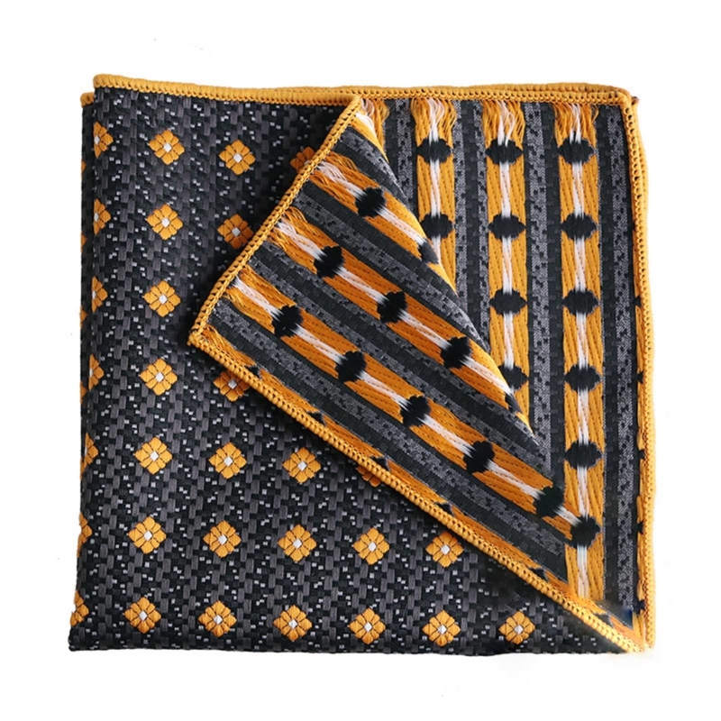 Y3ne lenço de bolso quadrado de tartán para casamento, lenço para noivos, mulheres, lenços de casamento