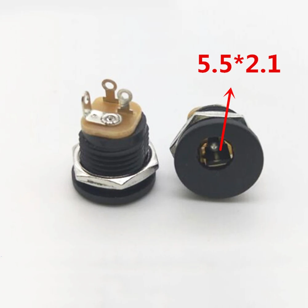 10 Chiếc 9V 12V Tự Làm Đàn Guitar Hiệu Ứng Bàn Đạp Điện DC Đầu Nối Ổ Cắm Cắm Jack 2.1Mm DC-022 Nữ Ổ Cắm Kết Nối Jack Cắm Nhạc Cụ