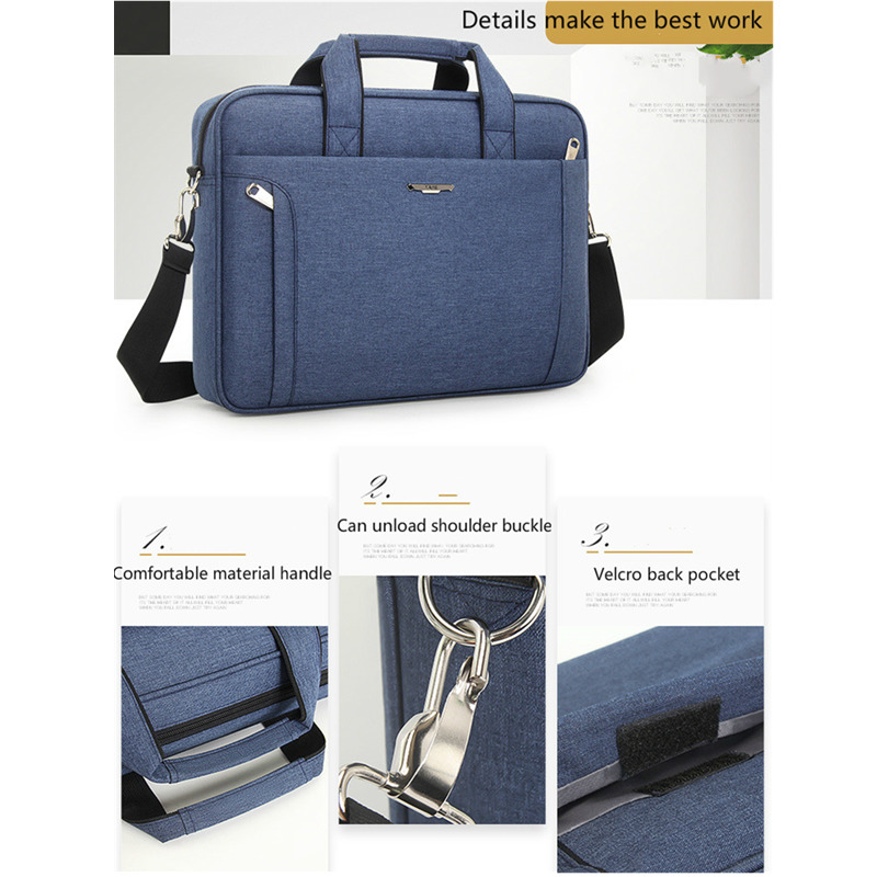 OYIXINGER-maletín para ordenador portátil de 14 y 15,6 pulgadas, bolso de mano Oxford impermeable, bandolera de un solo hombro para hombre