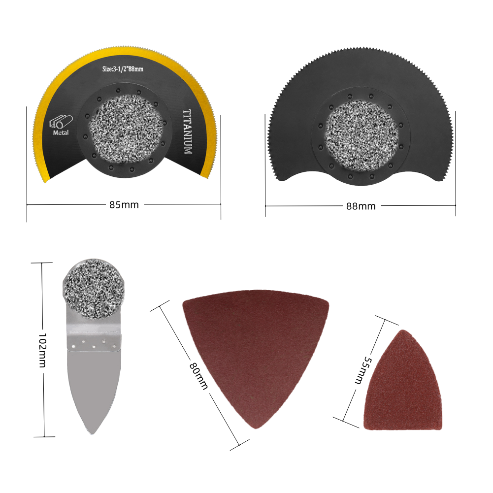 79Pcs Starlock Multifunctional Saw Blades Multi Tool Quick Change Blade For Metal Plaster Wood Plastic Renovation Cutting Acces